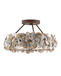 CURREY & COMPANY, OYSTER SHELL SEMI-FLUSH MOUNT, SEMI FLUSH MOUNT LIGHT