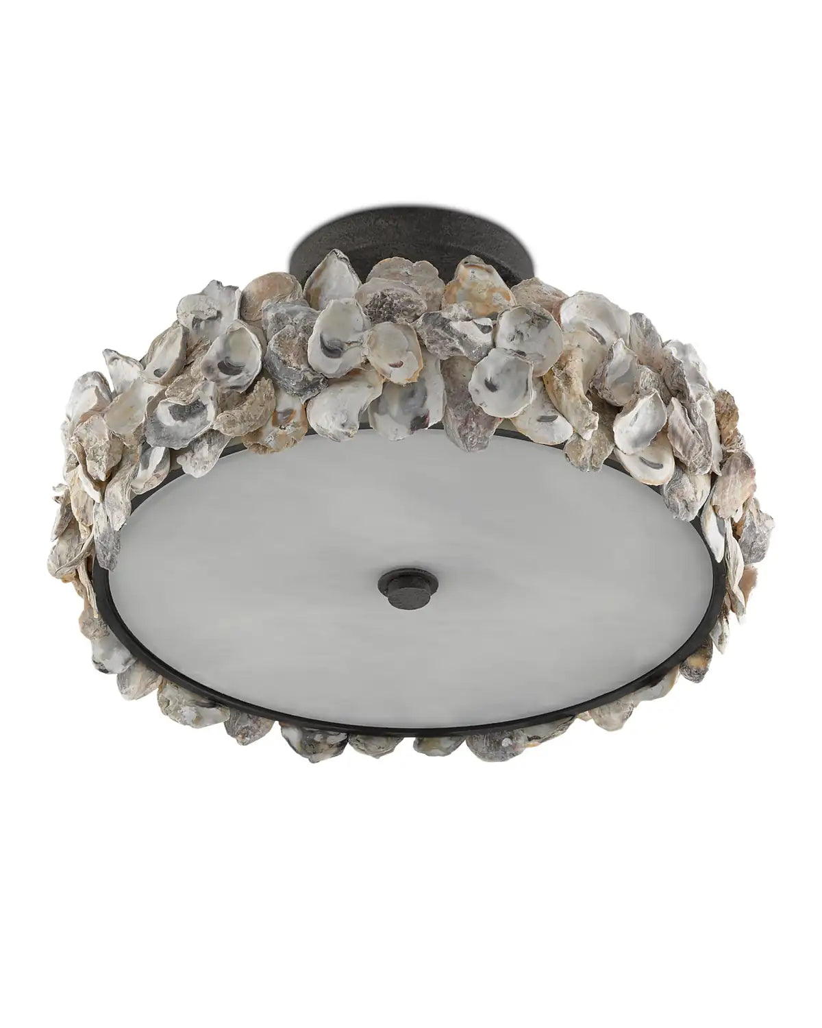 CURREY & COMPANY, OYSTER SHELL SEMI-FLUSH MOUNT, SEMI FLUSH MOUNT LIGHT