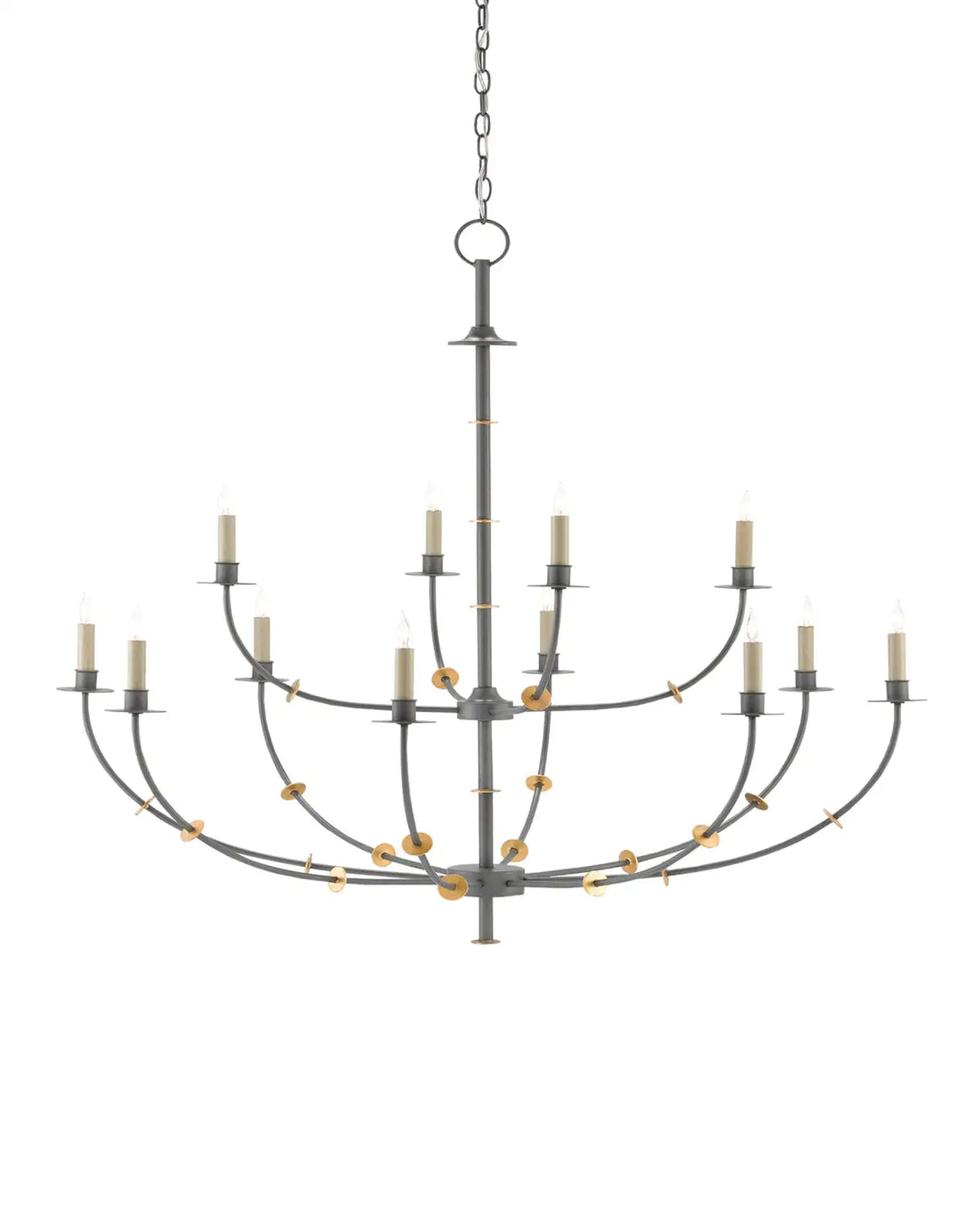 CURREY & COMPANY, BALLADIER GRAY CHANDELIER, CHANDELIER LIGHT