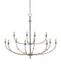 CURREY & COMPANY, BALLADIER GRAY CHANDELIER, CHANDELIER LIGHT