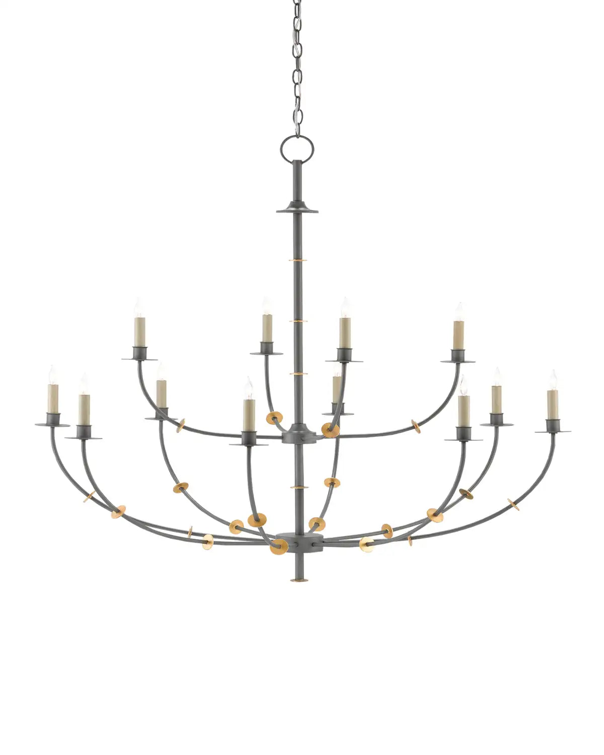 CURREY & COMPANY, BALLADIER GRAY CHANDELIER, CHANDELIER LIGHT
