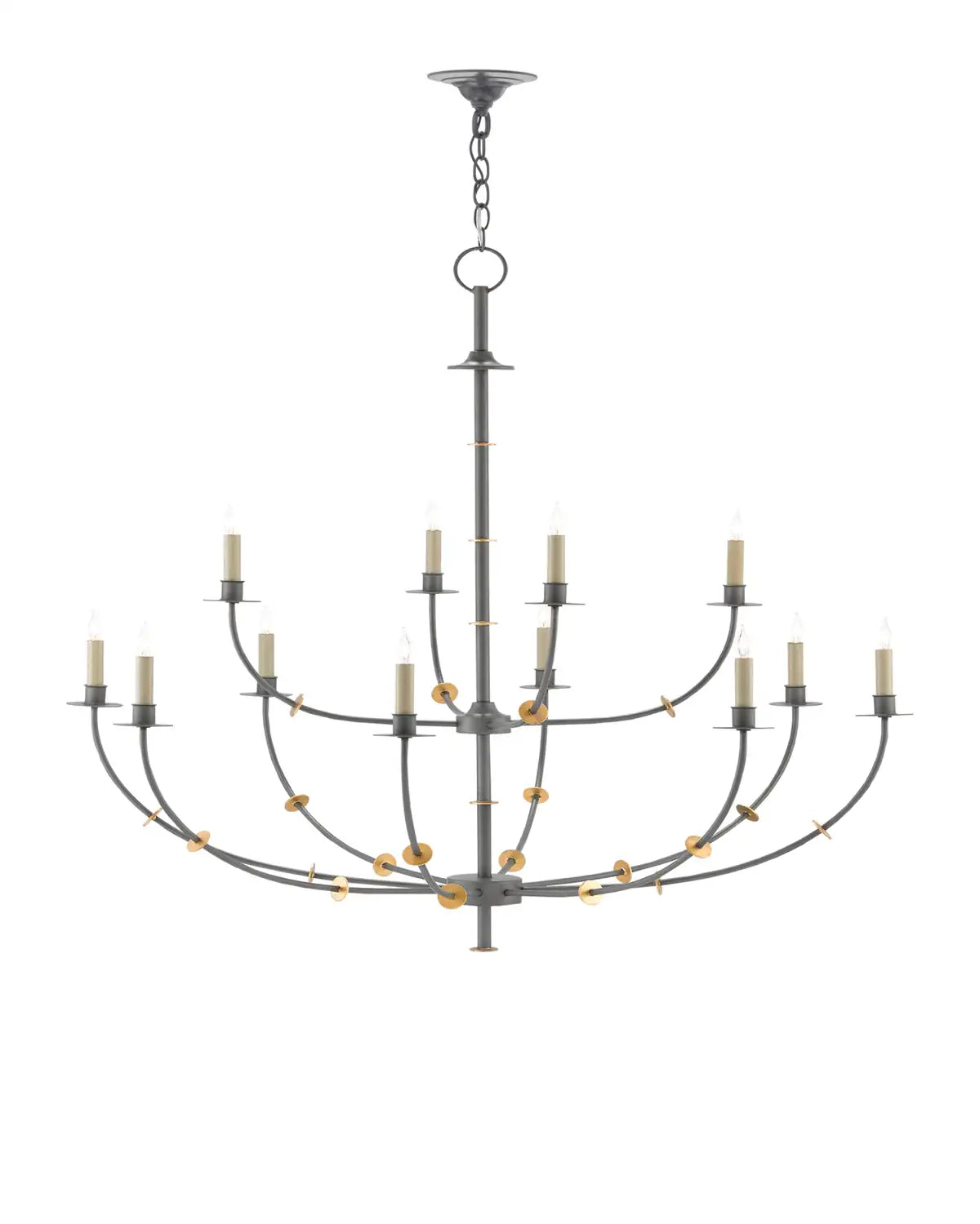 CURREY & COMPANY, BALLADIER GRAY CHANDELIER, CHANDELIER LIGHT