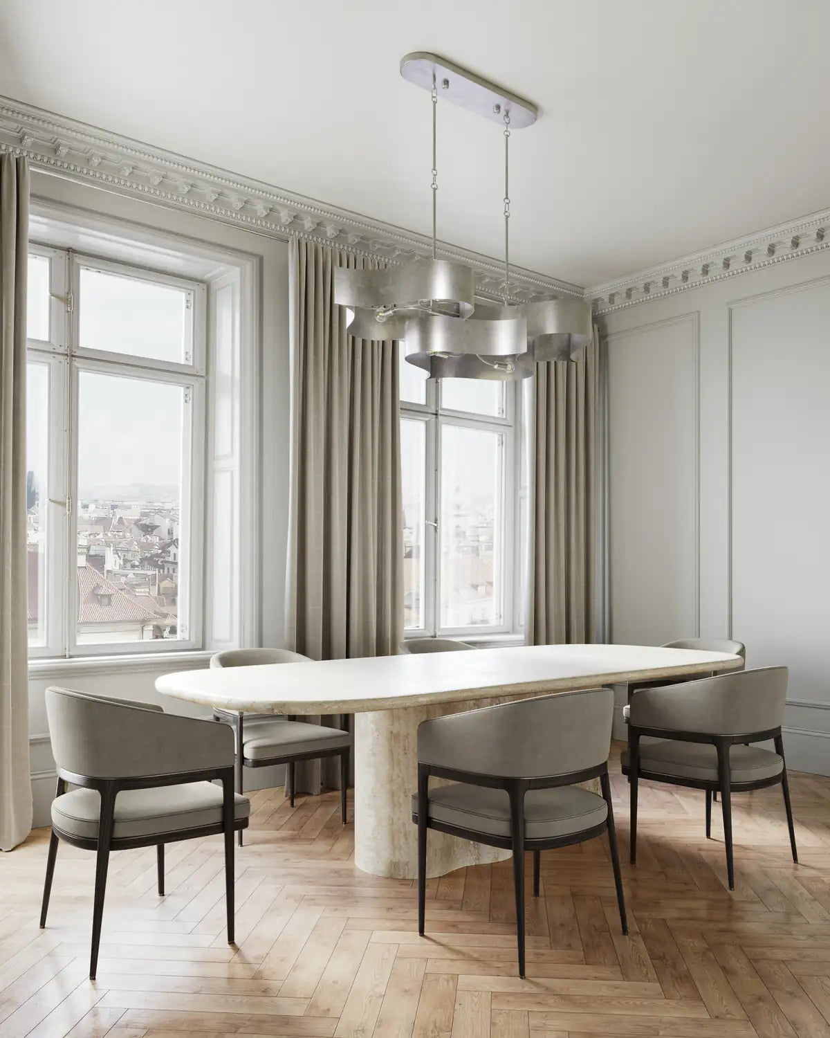 CURREY & COMPANY, GRAND LOTUS OVAL CHANDELIER, CHANDELIER LIGHT