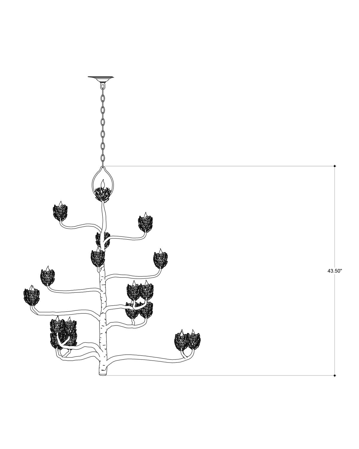 CURREY & COMPANY, AGAVE AMERICANA CHANDELIER, CHANDELIER LIGHT
