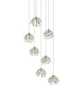 CURREY & COMPANY, CRYSTAL BUD MULTI-DROP PENDANT, PENDANT LIGHT