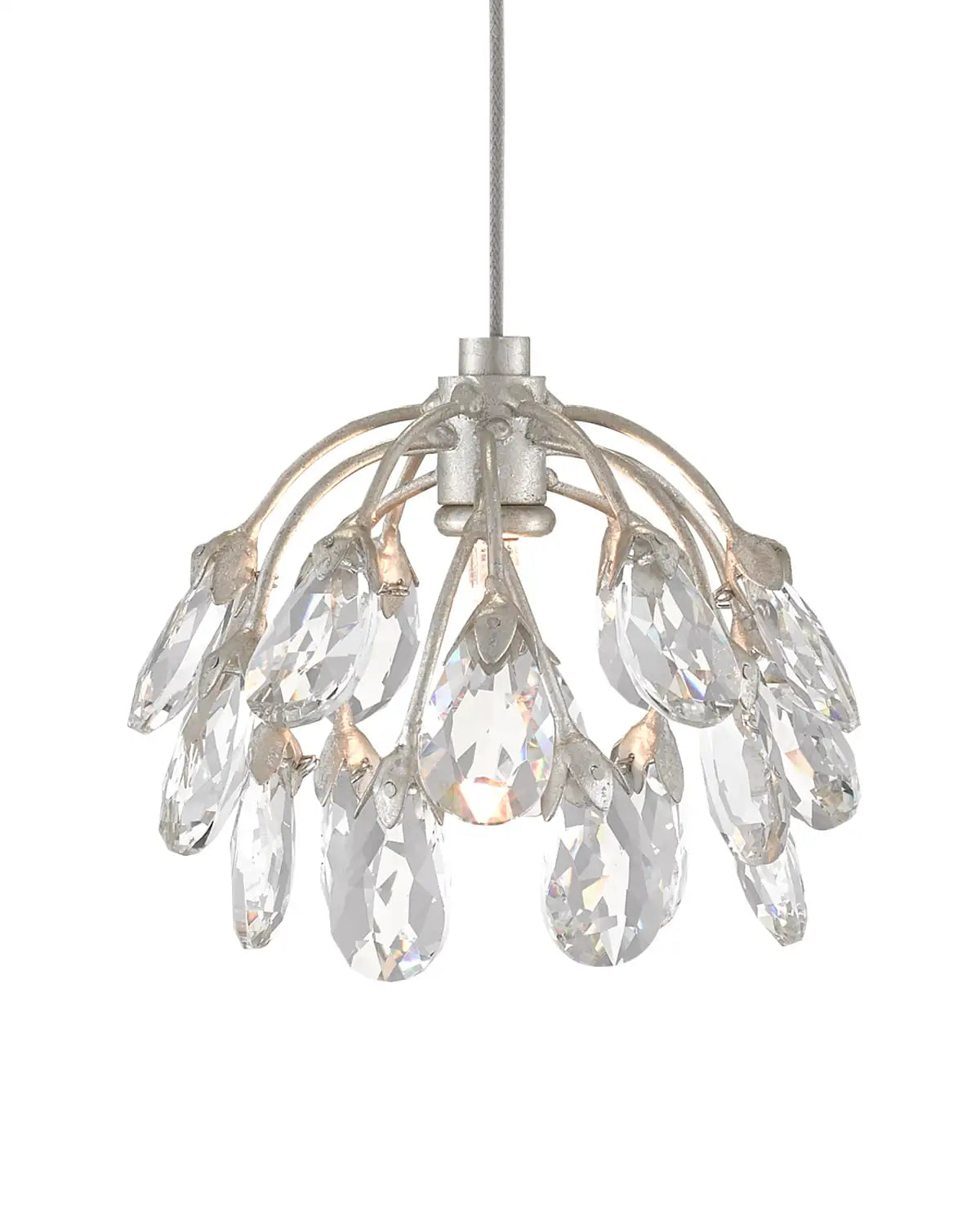 CURREY & COMPANY, CRYSTAL BUD MULTI-DROP PENDANT, PENDANT LIGHT