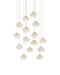 CURREY & COMPANY, CRYSTAL BUD MULTI-DROP PENDANT, PENDANT LIGHT