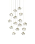 CURREY & COMPANY, CRYSTAL BUD MULTI-DROP PENDANT, PENDANT LIGHT