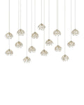 CURREY & COMPANY, CRYSTAL BUD LINEAR MULTI-DROP PENDANT, PENDANT LIGHT
