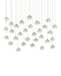CURREY & COMPANY, CRYSTAL BUD LINEAR MULTI-DROP PENDANT, PENDANT LIGHT