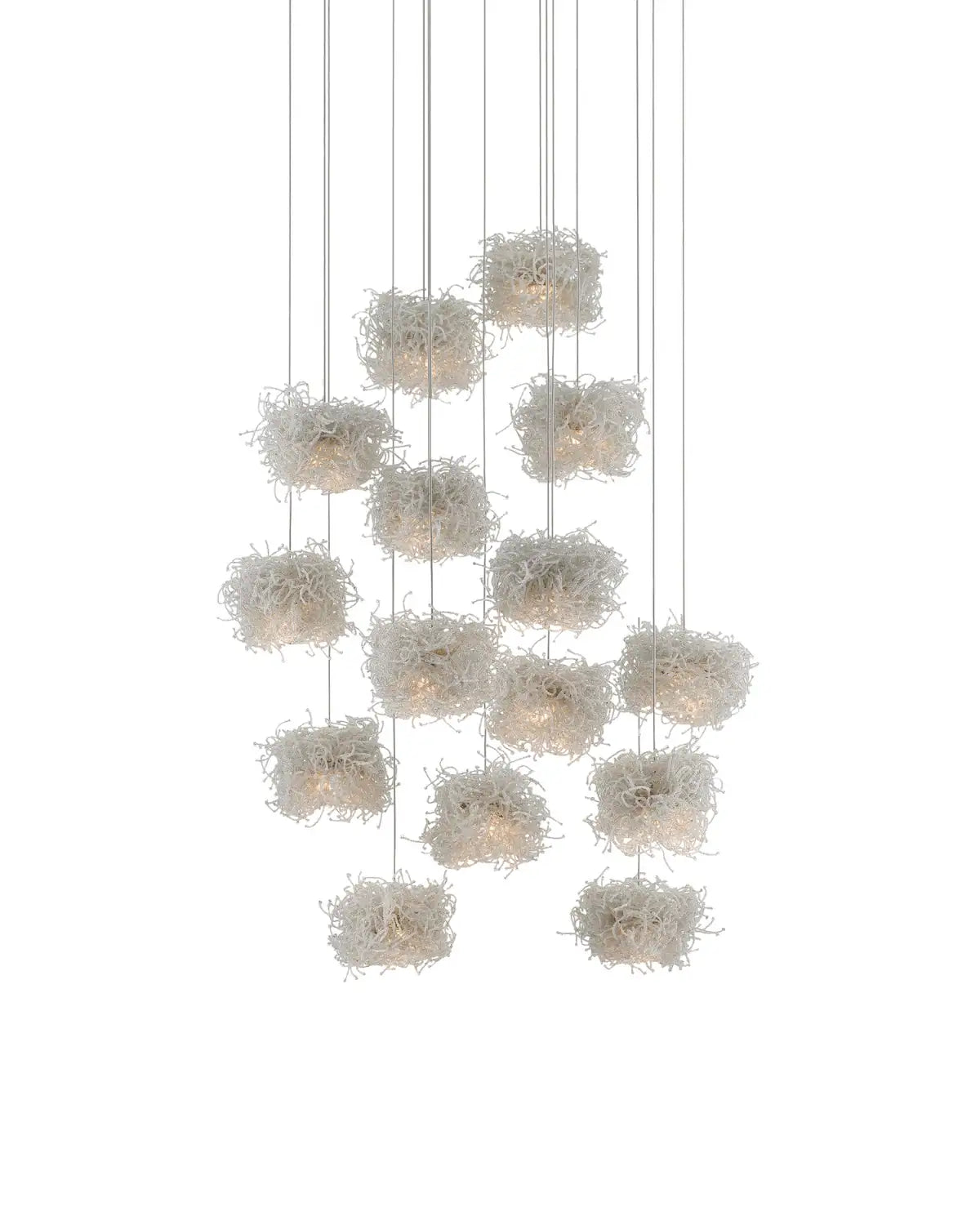 CURREY & COMPANY, BIRDS NEST MULTI-DROP PENDANT, PENDANT LIGHT