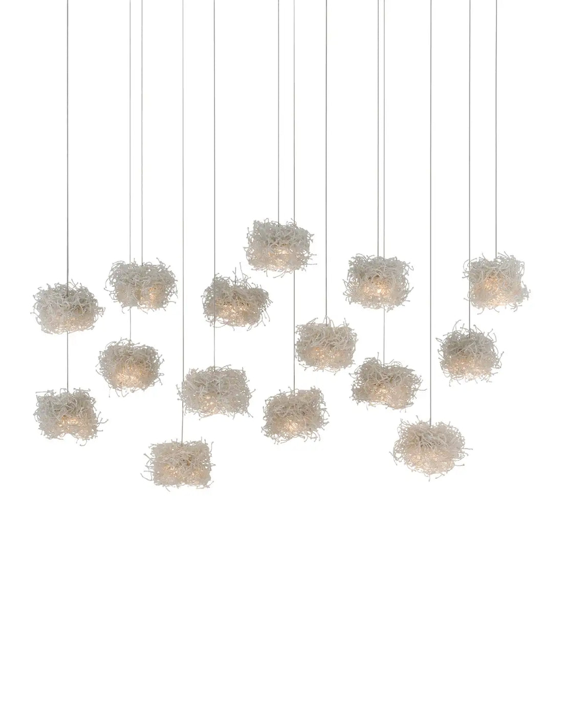 CURREY & COMPANY, BIRDS NEST LINEAR MULTI-DROP PENDANT, PENDANT LIGHT