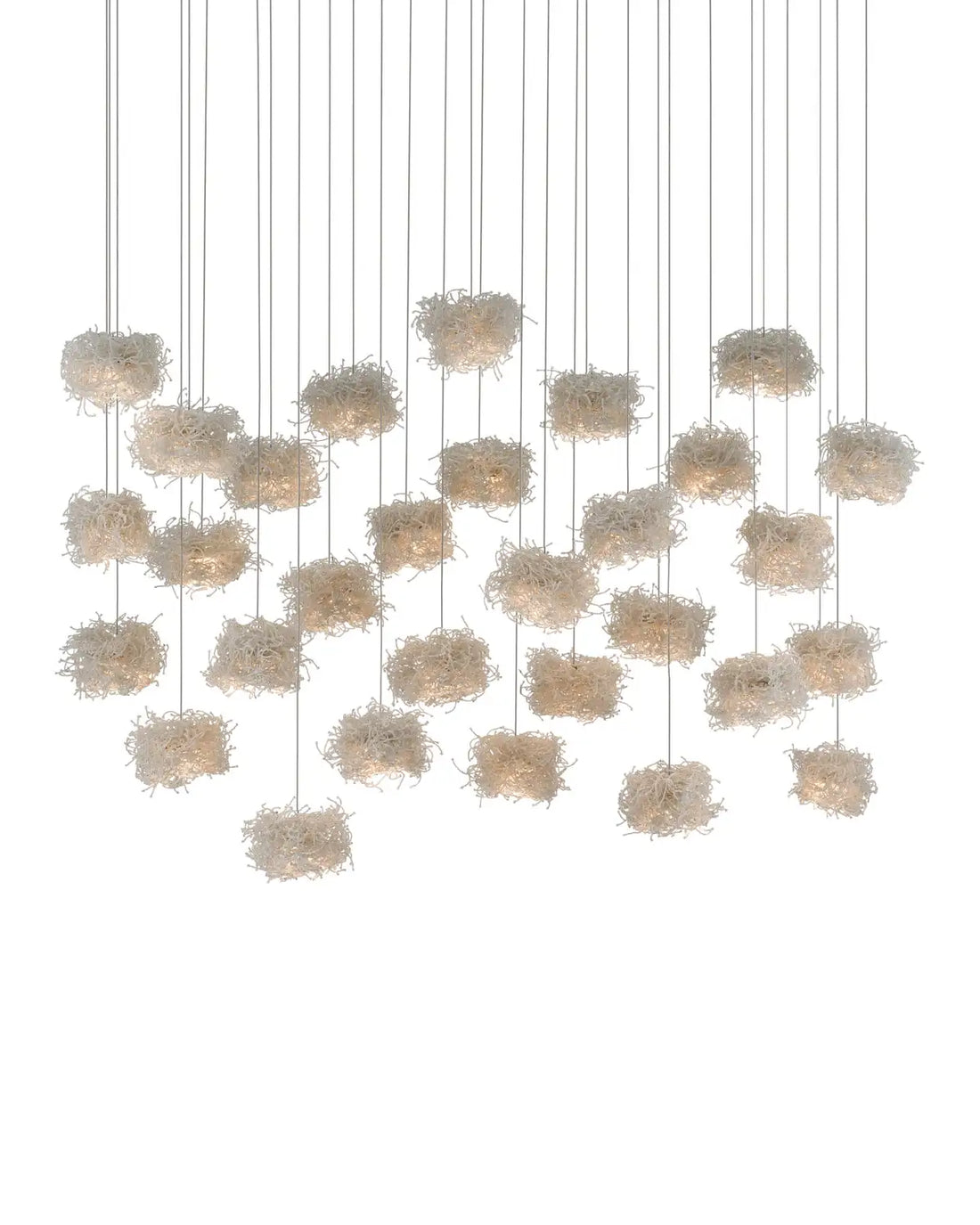CURREY & COMPANY, BIRDS NEST LINEAR MULTI-DROP PENDANT, PENDANT LIGHT