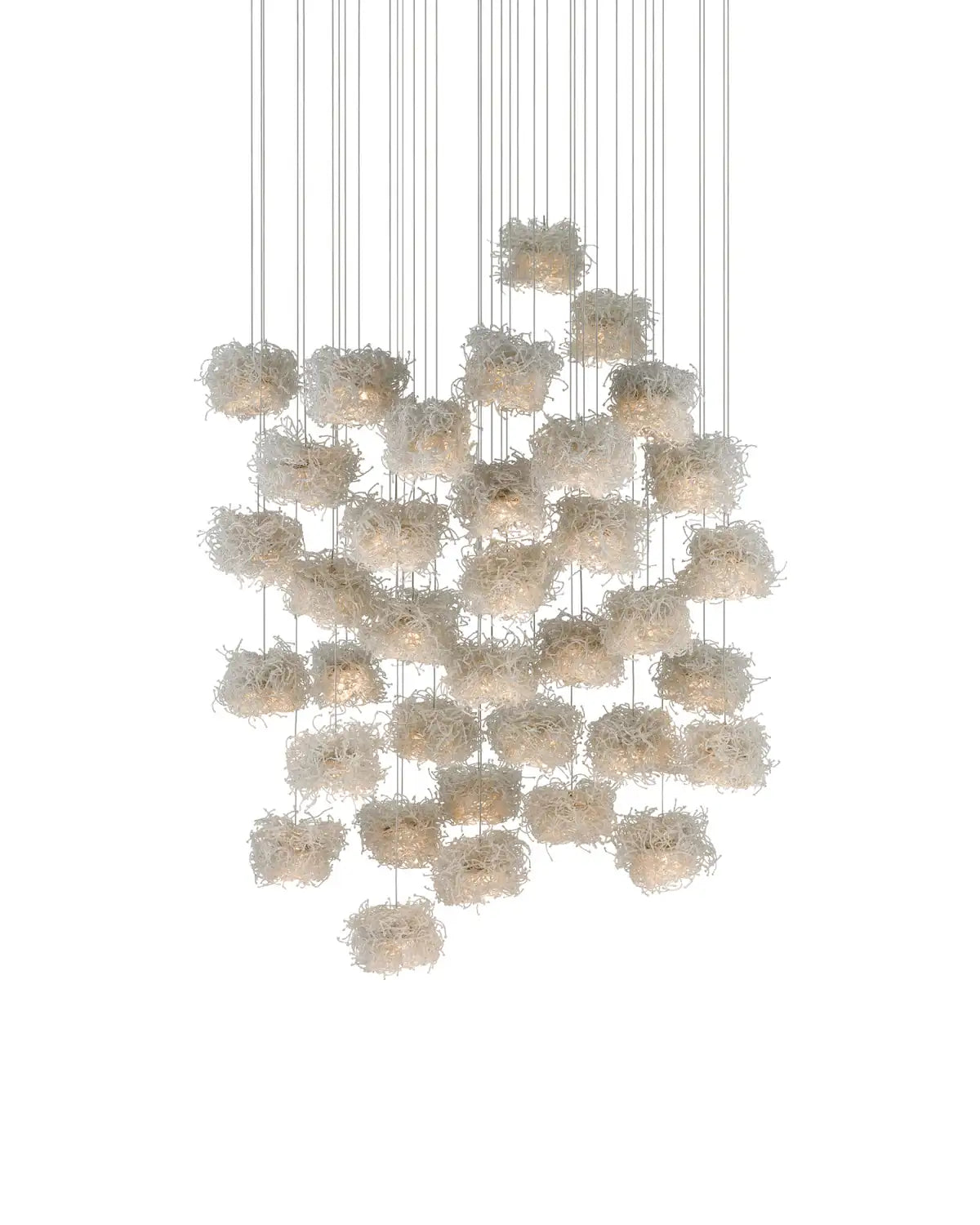 CURREY & COMPANY, BIRDS NEST MULTI-DROP PENDANT, PENDANT LIGHT