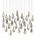 CURREY & COMPANY, GLACE MIRROR LINEAR MULTI-DROP PENDANT, PENDANT LIGHT