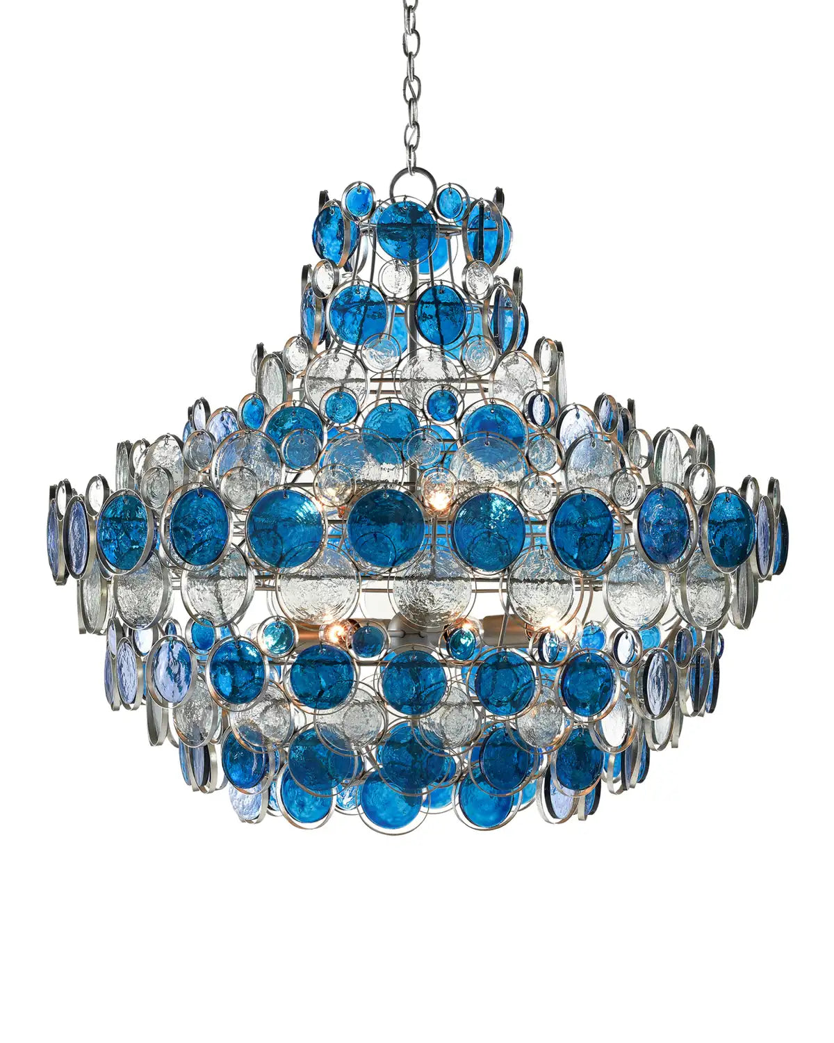 CURREY & COMPANY, GALAHAD BLUE CHANDELIER, CHANDELIER LIGHT