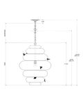 CURREY & COMPANY, BEE MY HONEY CHANDELIER, CHANDELIER LIGHT