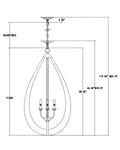 CURREY & COMPANY, ARIETTA TEARDROP CHANDELIER, CHANDELIER LIGHT