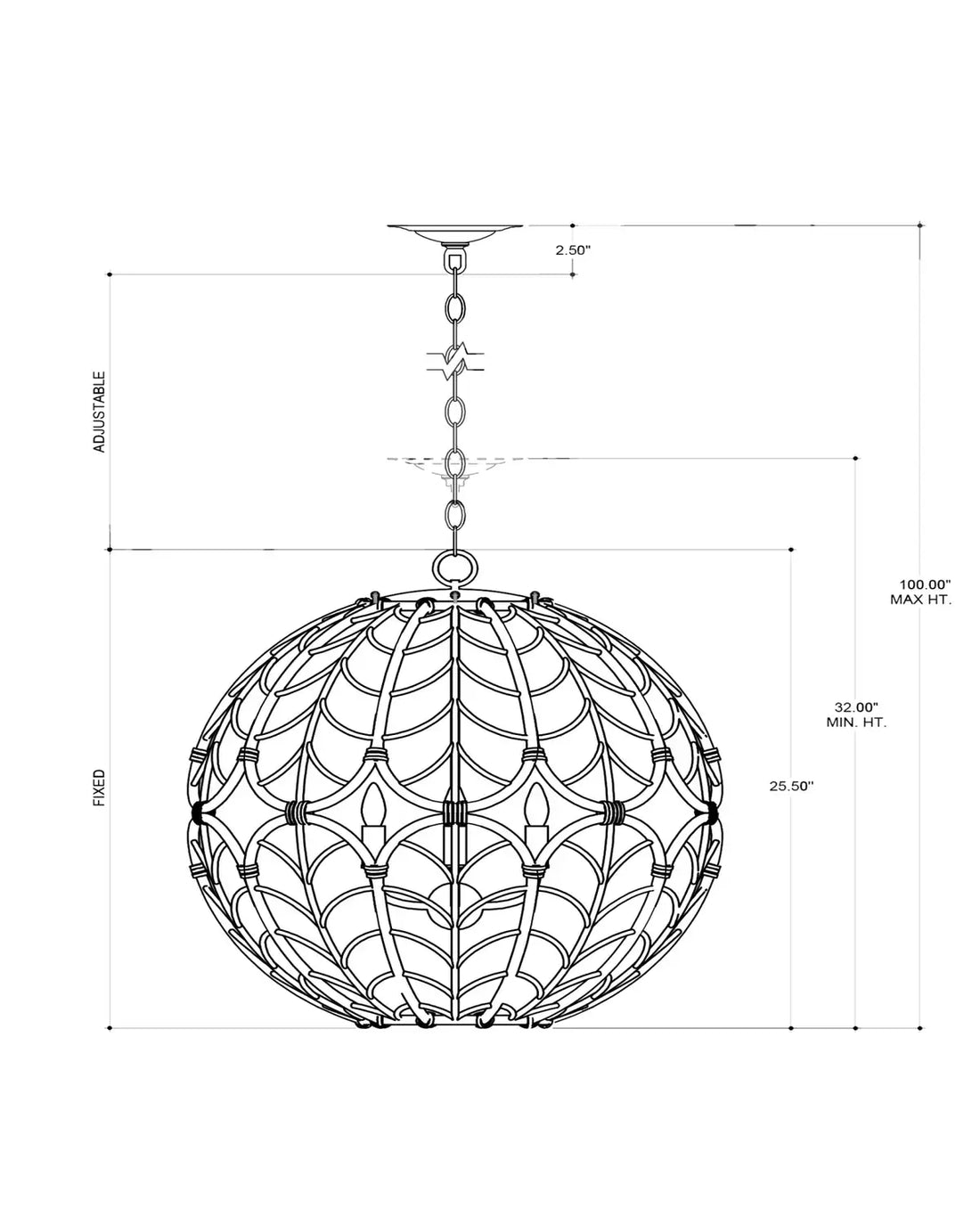 CURREY & COMPANY, CAPE VERDE ORB CHANDELIER, CHANDELIER LIGHT