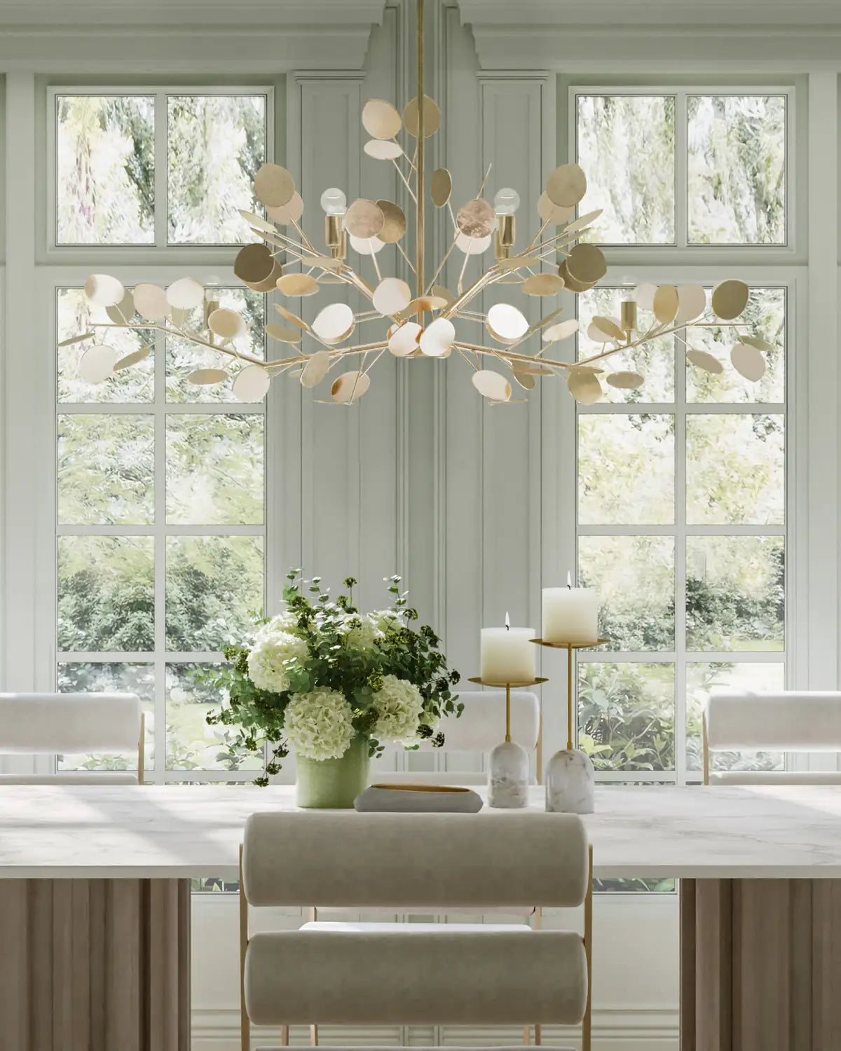 CURREY & COMPANY, LUNARIA OVAL CHANDELIER, CHANDELIER LIGHT
