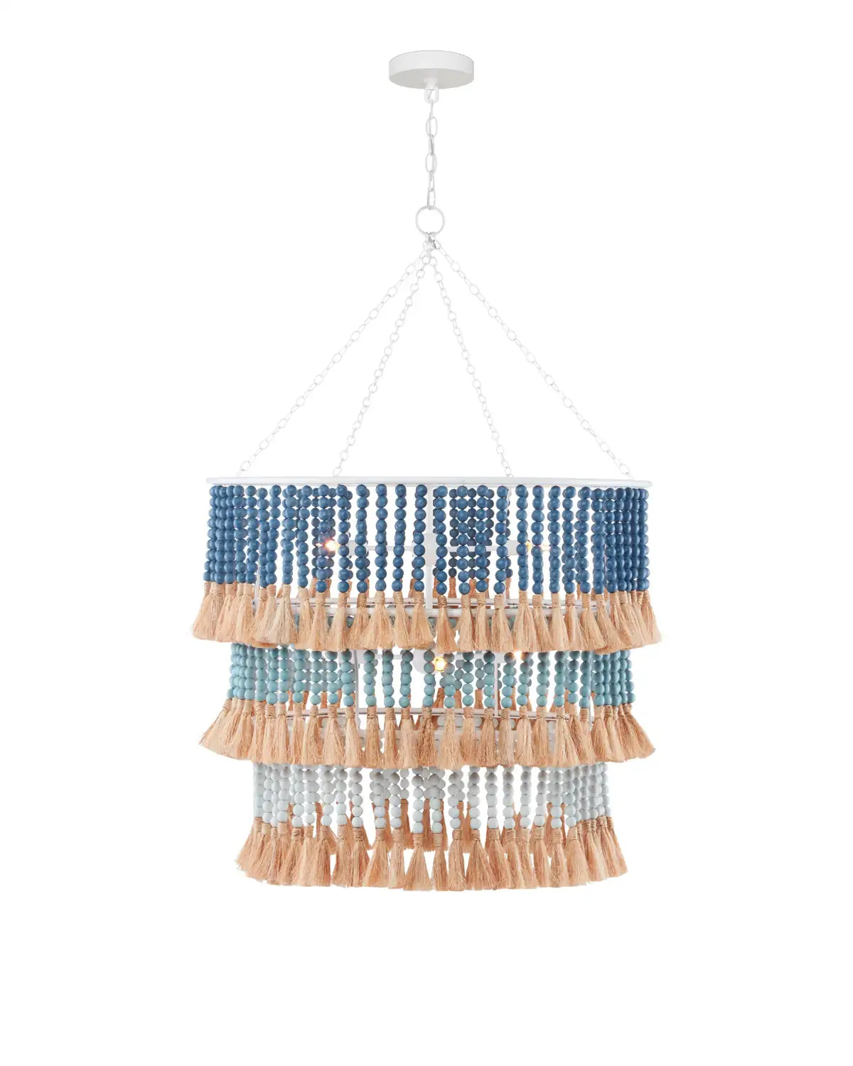 CURREY & COMPANY, ST. BARTS BLUE CHANDELIER, CHANDELIER LIGHT