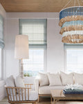 CURREY & COMPANY, ST. BARTS BLUE CHANDELIER, CHANDELIER LIGHT