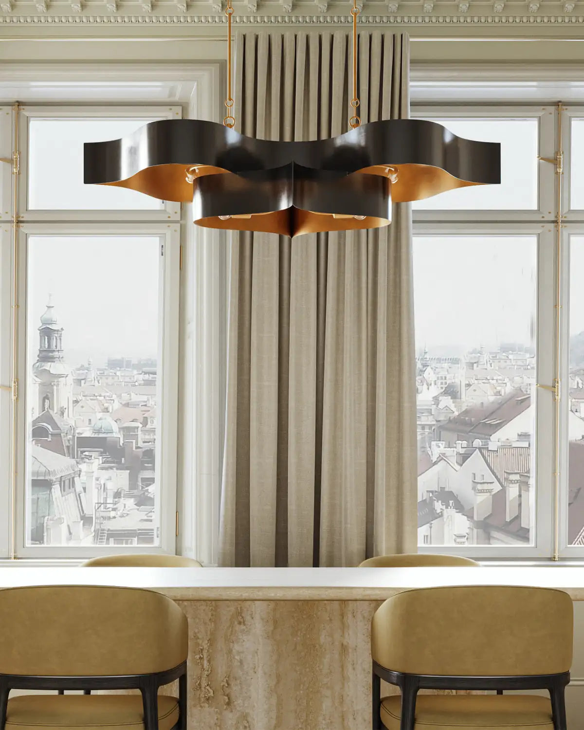 CURREY & COMPANY, GRAND LOTUS OVAL CHANDELIER, CHANDELIER LIGHT
