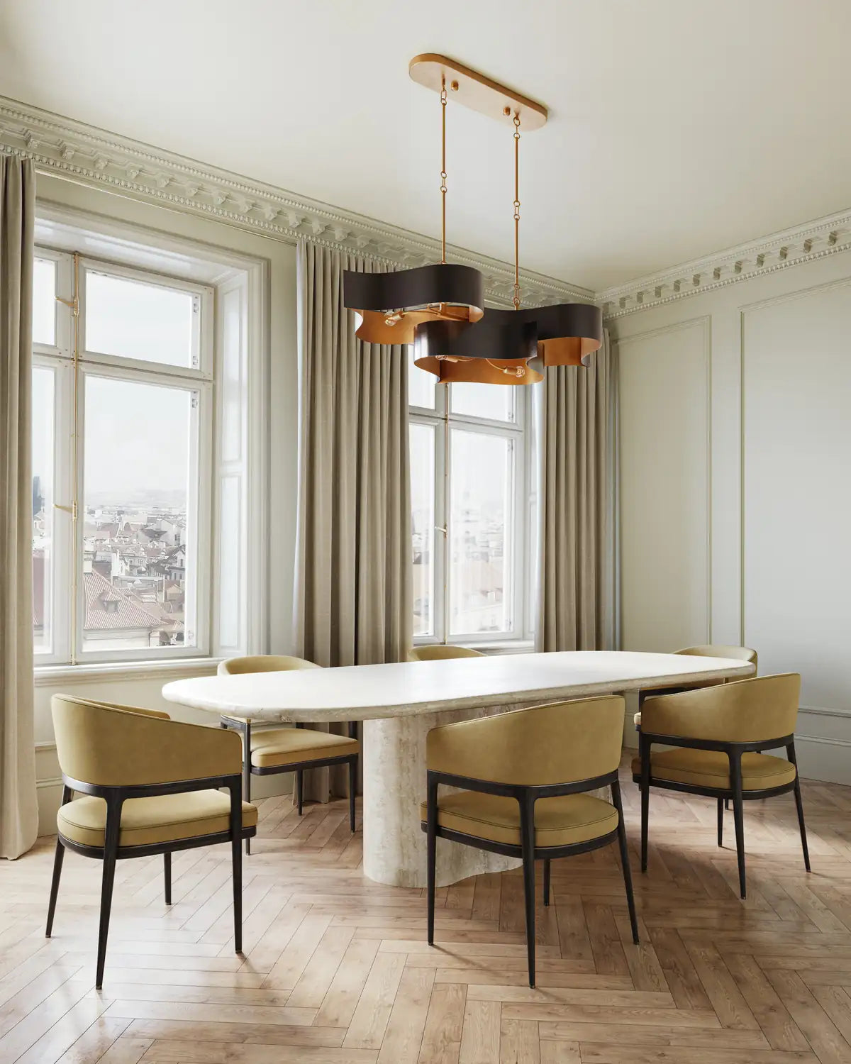 CURREY & COMPANY, GRAND LOTUS OVAL CHANDELIER, CHANDELIER LIGHT