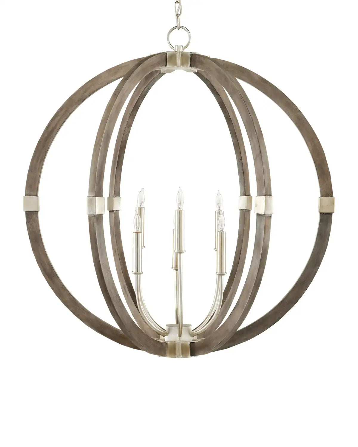 CURREY & COMPANY BASTIAN GRAY ORB CHANDELIER | 9000-0941