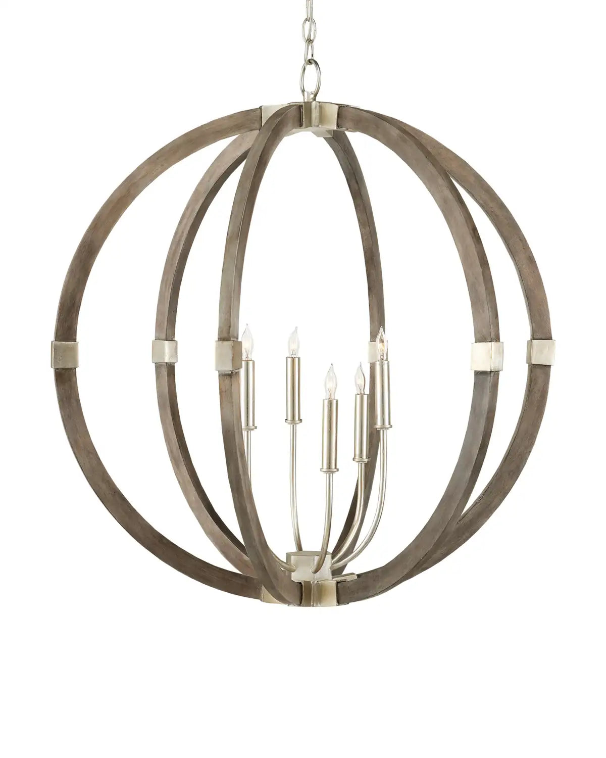 CURREY & COMPANY BASTIAN GRAY ORB CHANDELIER | 9000-0941