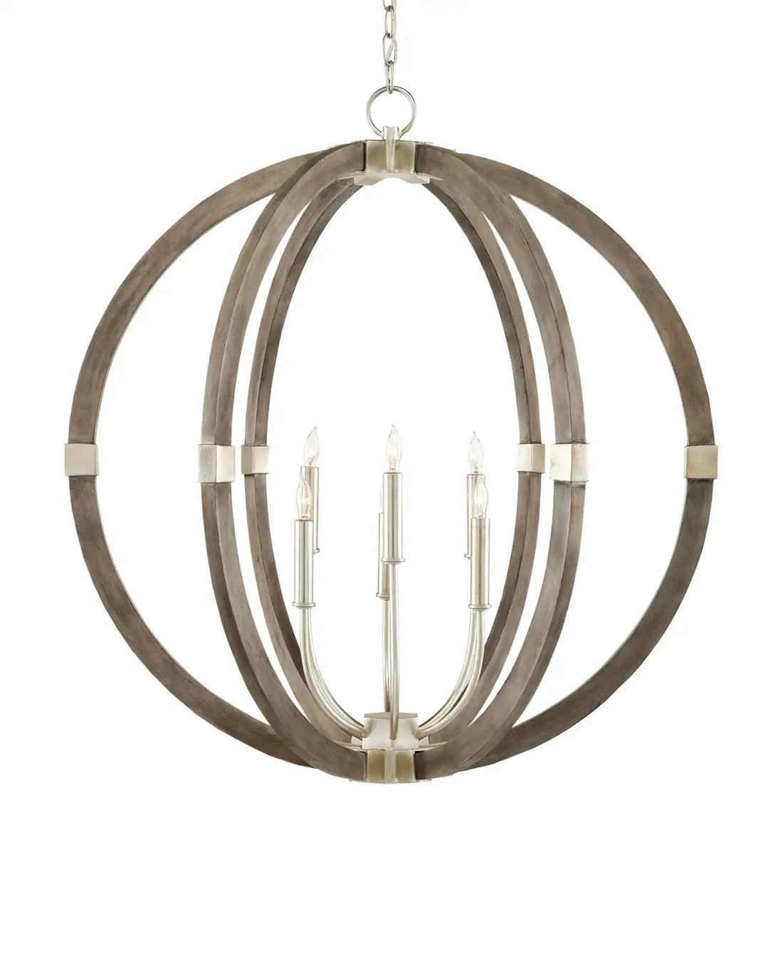 CURREY & COMPANY BASTIAN GRAY ORB CHANDELIER | 9000-0941