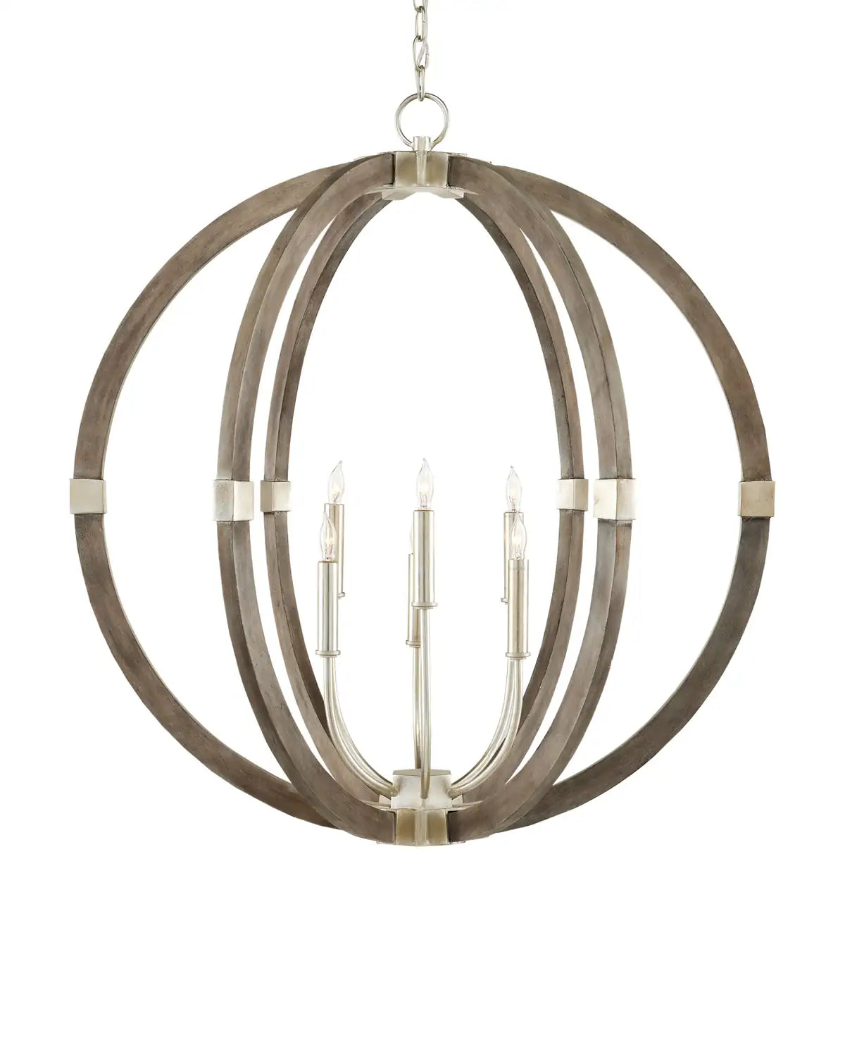 CURREY & COMPANY BASTIAN GRAY ORB CHANDELIER | 9000-0941