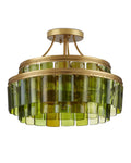 CURREY & COMPANY, VINTNER GREEN SEMI-FLUSH MOUNT, SEMI FLUSH MOUNT LIGHT