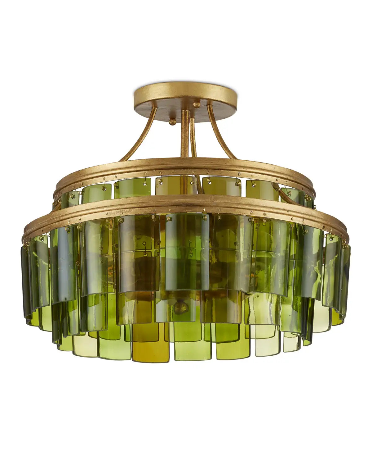 CURREY & COMPANY, VINTNER GREEN SEMI-FLUSH MOUNT, SEMI FLUSH MOUNT LIGHT