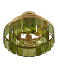 CURREY & COMPANY, VINTNER GREEN SEMI-FLUSH MOUNT, SEMI FLUSH MOUNT LIGHT
