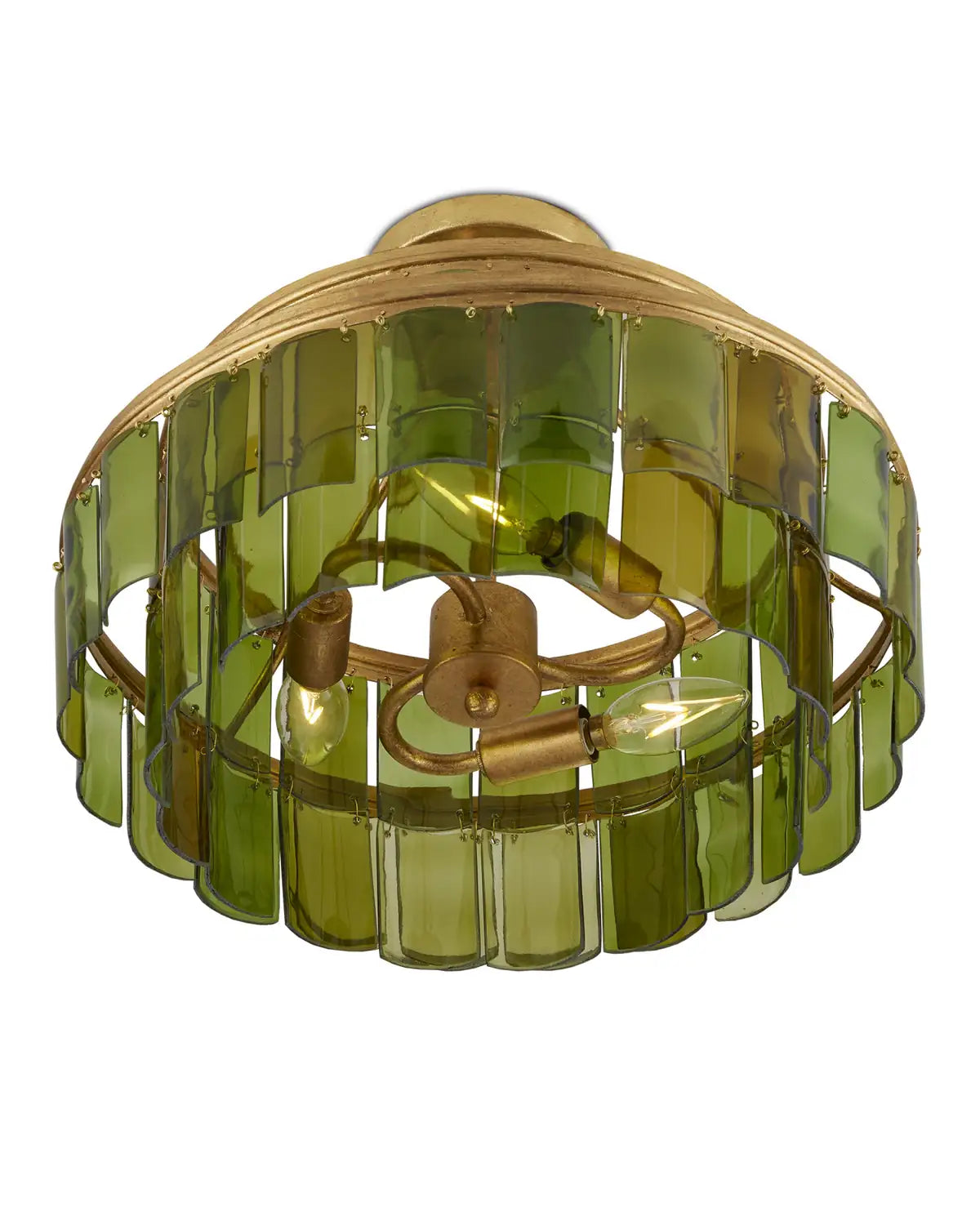 CURREY & COMPANY, VINTNER GREEN SEMI-FLUSH MOUNT, SEMI FLUSH MOUNT LIGHT