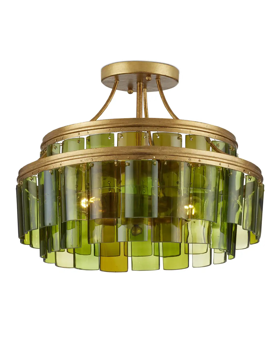 CURREY & COMPANY, VINTNER GREEN SEMI-FLUSH MOUNT, SEMI FLUSH MOUNT LIGHT