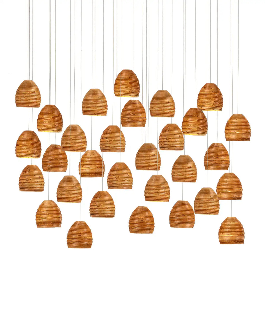 CURREY & COMPANY, BEEHIVE LINEAR MULTI-DROP PENDANT, PENDANT LIGHT