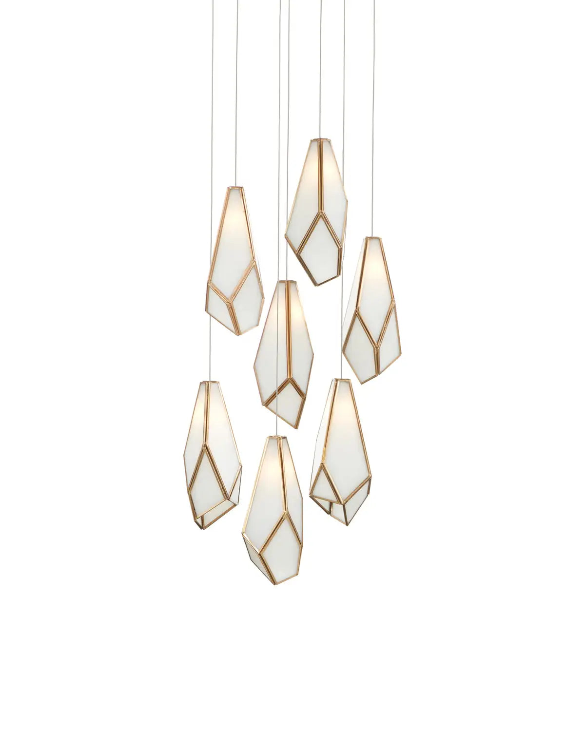 CURREY & COMPANY, GLACE MULTI-DROP PENDANT, PENDANT LIGHT