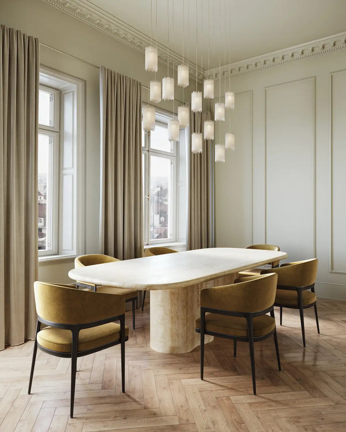 CURREY & COMPANY, REGATTA LINEAR MULTI-DROP PENDANT, PENDANT LIGHT