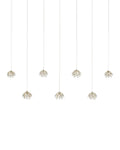 CURREY & COMPANY, CRYSTAL BUD LINEAR MULTI-DROP PENDANT, PENDANT LIGHT
