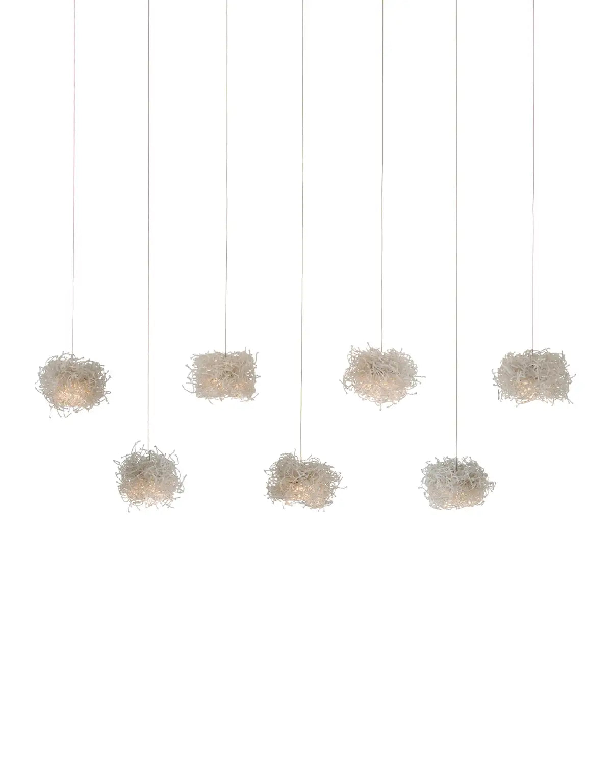 CURREY & COMPANY, BIRDS NEST LINEAR MULTI-DROP PENDANT, PENDANT LIGHT