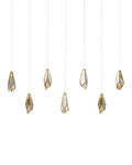 CURREY & COMPANY, GLACE MIRROR LINEAR MULTI-DROP PENDANT, PENDANT LIGHT