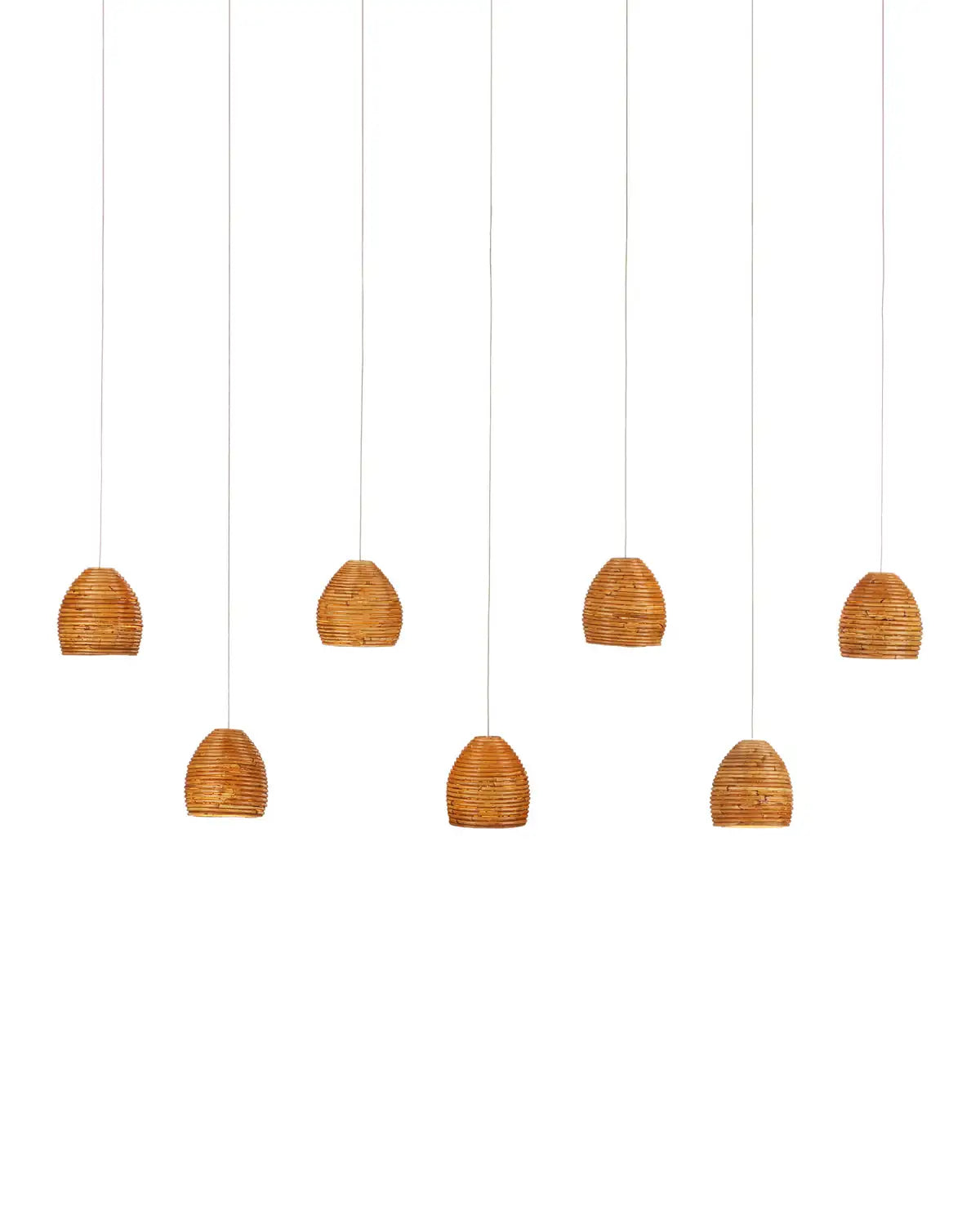 CURREY & COMPANY, BEEHIVE LINEAR MULTI-DROP PENDANT, PENDANT LIGHT