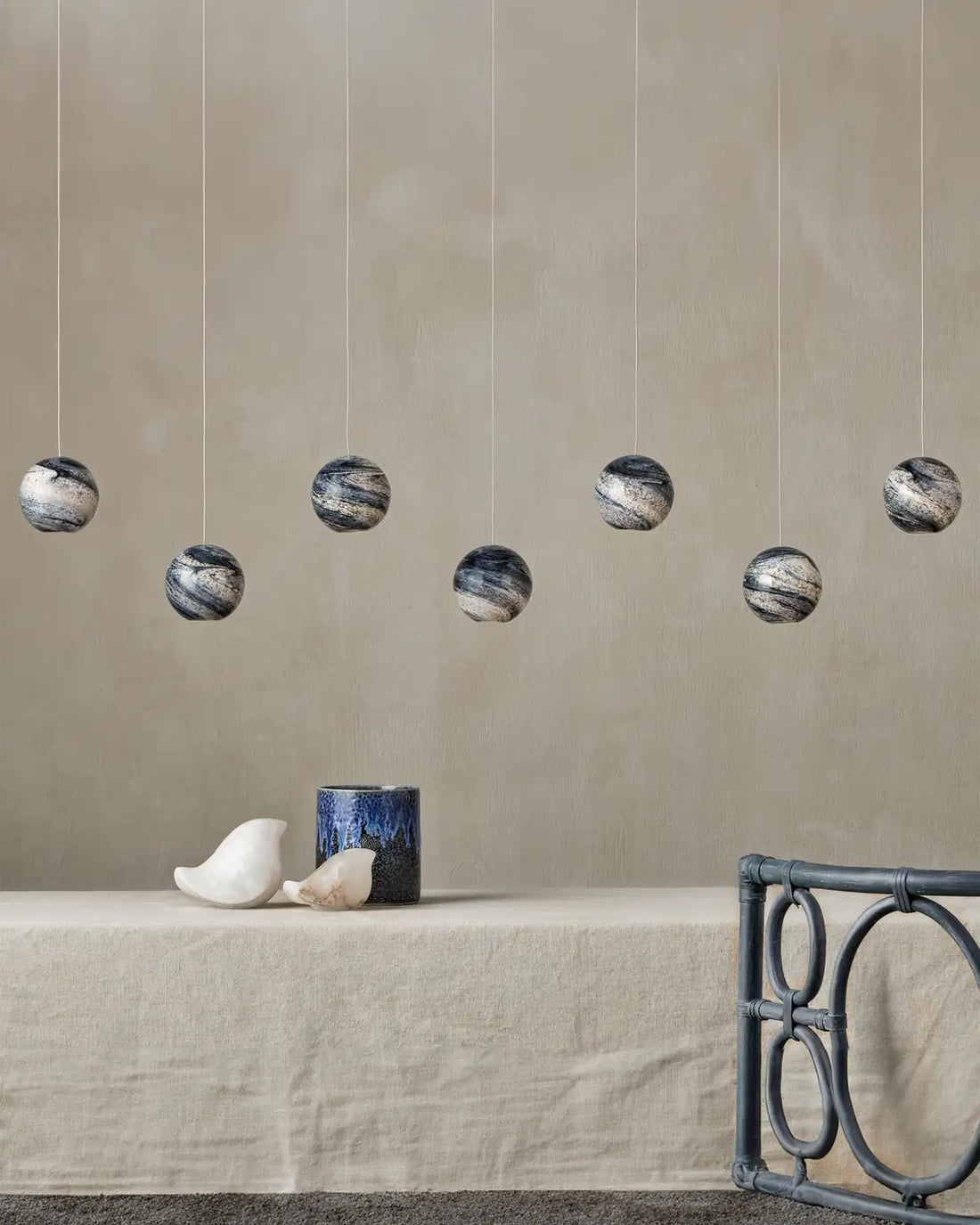 CURREY & COMPANY, PALATINO LINEAR MULTI-DROP PENDANT, PENDANT LIGHT