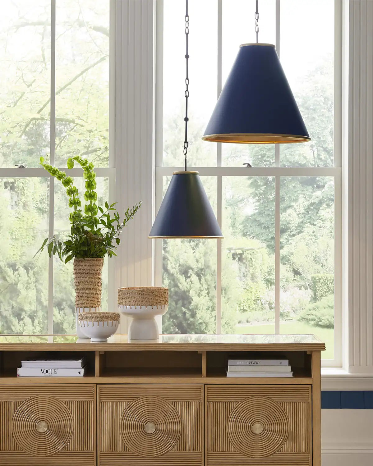 CURREY & COMPANY, PIERREPONT BLUE PENDANT, PENDANT LIGHT