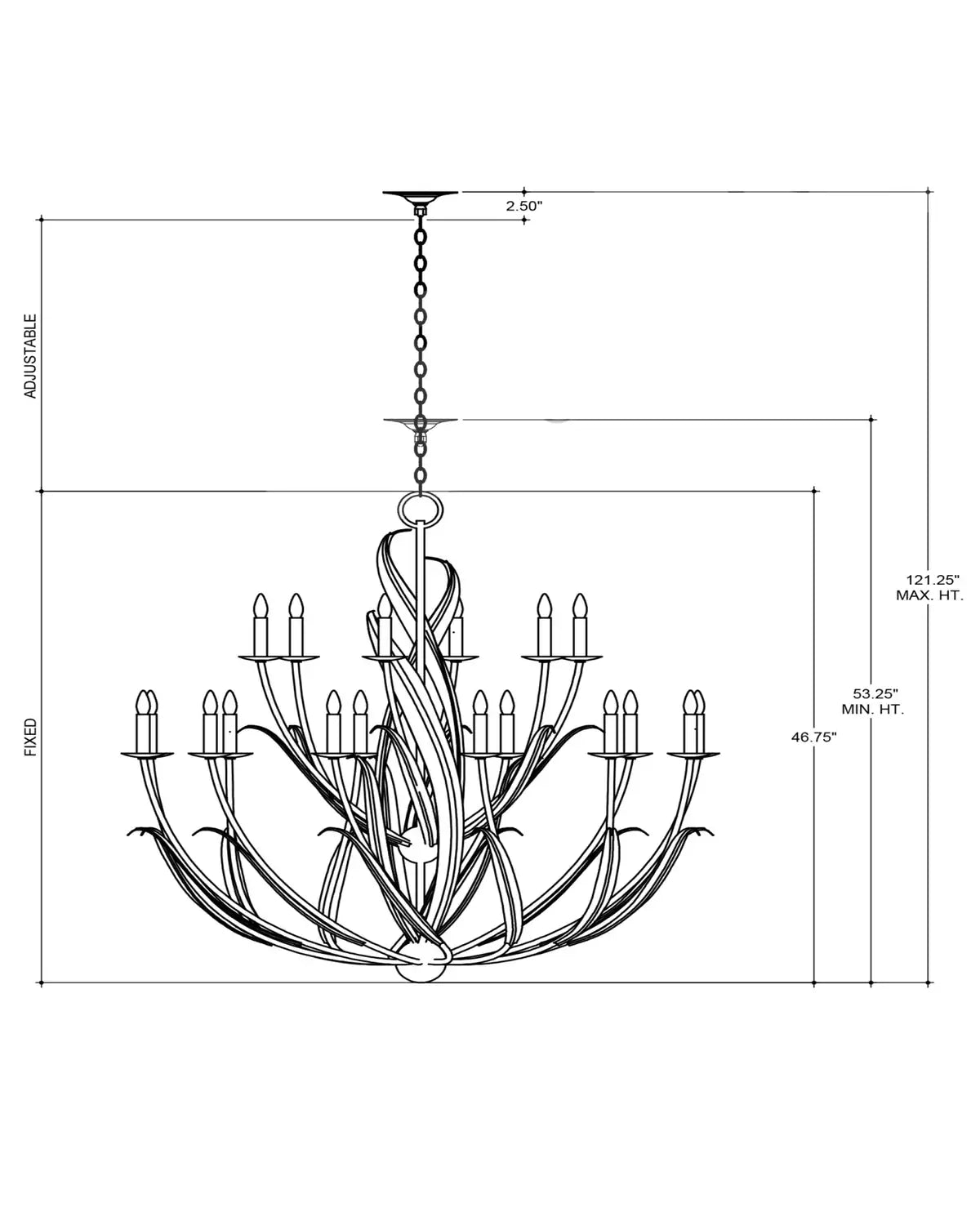 CURREY & COMPANY, MENEFEE CHANDELIER, CHANDELIER LIGHT