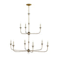 CURREY & COMPANY, NOTTAWAY TWO-TIER CHANDELIER, CHANDELIER LIGHT
