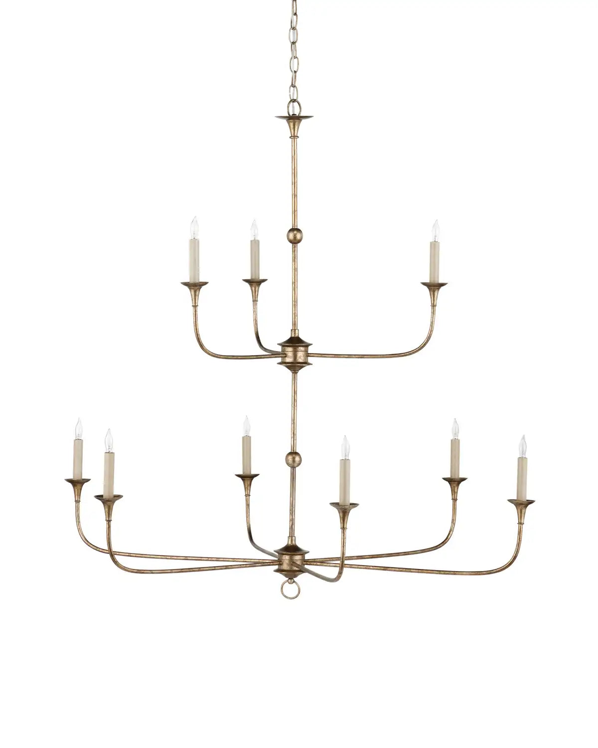 CURREY & COMPANY, NOTTAWAY TWO-TIER CHANDELIER, CHANDELIER LIGHT