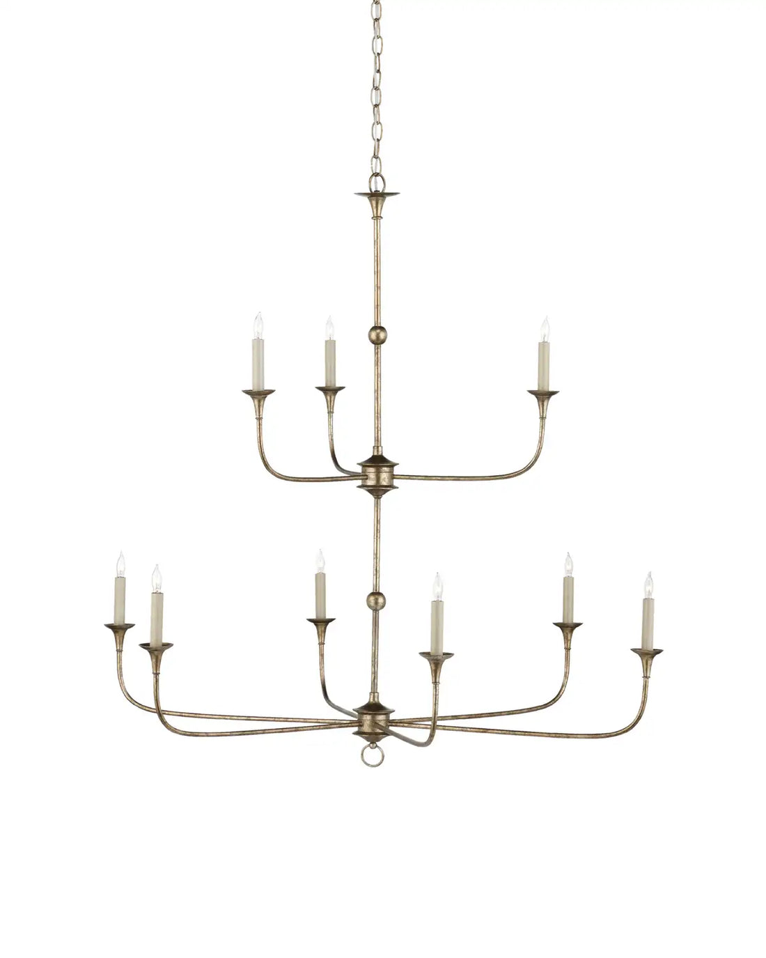 CURREY & COMPANY, NOTTAWAY TWO-TIER CHANDELIER, CHANDELIER LIGHT